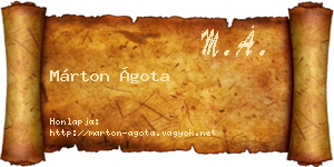 Márton Ágota névjegykártya